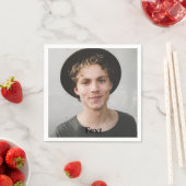 カスタム写真と文字 スタンダードカクテルナプキン (インサイチュ)