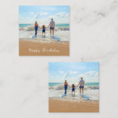 カスタム写真と文字-ハッピーバースデー ノートカード (正面/裏面)