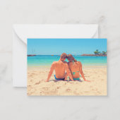 カスタム写真と文字 – ハッピーホリデー – サマー ノートカード (裏面)