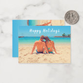 カスタム写真と文字 – ハッピーホリデー – 夏 –  ノートカード (正面/裏面インサイチュ)