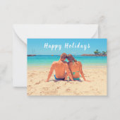 カスタム写真と文字 – ハッピーホリデー – 夏 –  ノートカード (正面)