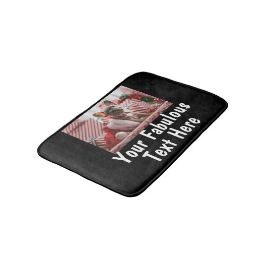 カスタム写真と文字 バスマット (アングル)