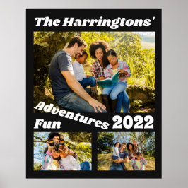 カスタム写真と文字 ポスター