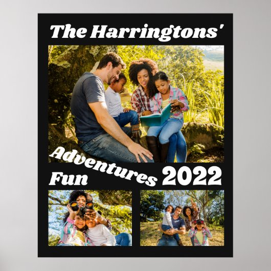 カスタム写真と文字 ポスター (正面)