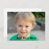 カスタム写真と文字 ポストカード (正面/裏面)