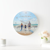 カスタム写真と文字 – ユアカウンドデザイン – 夏 ラージ壁時計 (ホーム)