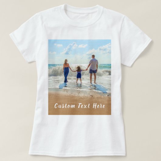 カスタム写真と文字 – 自分のデザイン美 Tシャツ (デザイン正面)