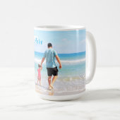 カスタム写真と文字 – 自分のデザイン – かわいい コーヒーマグカップ (正面右)