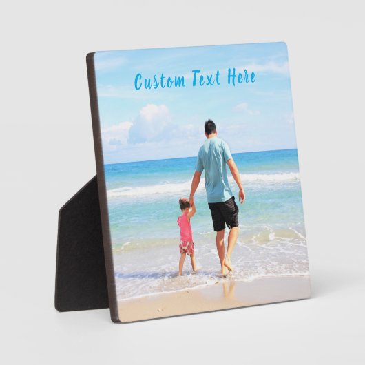 カスタム写真と文字 – 自分のデザイン-パパ フォトプラーク (正面)