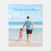 カスタム写真と文字 – 自分のデザイン-パパ フリースブランケット (正面)