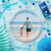 カスタム写真と文字 – 自分のデザイン-パパ ペーパープレート (パーティー)