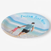 カスタム写真と文字 – 自分のデザイン-パパ ペーパープレート (アングル)