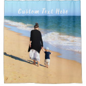 カスタム写真と文字 – 自分のデザイン – ママのために シャワーカーテン (正面)