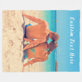 カスタム写真と文字 – 自分のデザイン – 愛 フリースブランケット (正面(横))