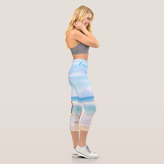 カスタム写真と文字 – 自分のデザイン-最高のパパ カプリレギンス (右)