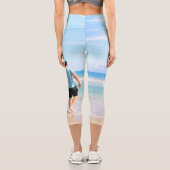 カスタム写真と文字 – 自分のデザイン-最高のパパ カプリレギンス (裏面)