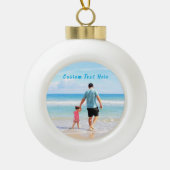 カスタム写真と文字 – 自分のデザイン-最高のパパ セラミックボールオーナメント (正面)