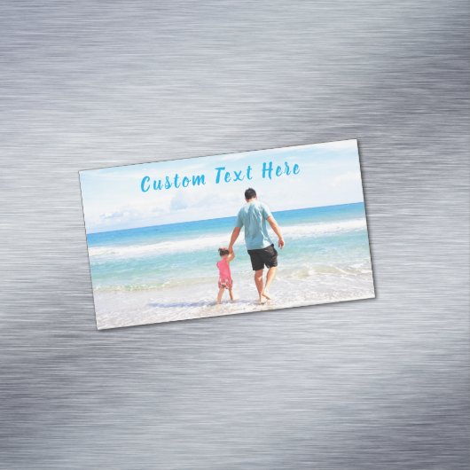 カスタム写真と文字 – 自分のデザイン-最高のパパ マグネット名刺 (インサイチュ)