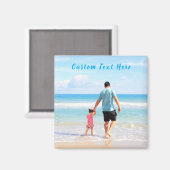 カスタム写真と文字 – 自分のデザイン-最高のパパ マグネット (正面/裏面)