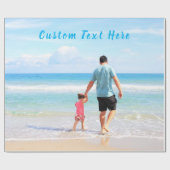 カスタム写真と文字 – 自分のデザイン-最高のパパ ラッピングペーパー (フラット)