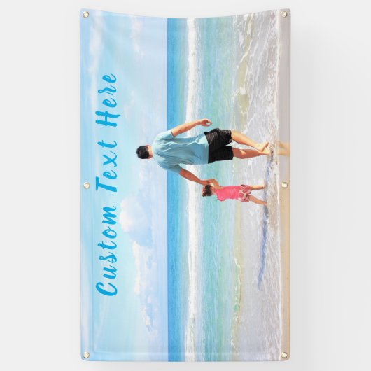 カスタム写真と文字 – 自分のデザイン-最高のパパ 横断幕 (縦)