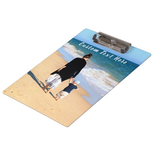 カスタム写真と文字 – 自分のデザイン- 最高のMOM クリップボード (アングル)