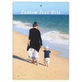 カスタム写真と文字 – 自分のデザイン- 最高のMOM クリップボード (裏面)