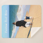 カスタム写真と文字 – 自分のデザイン- 最高のMOM シェルパブランケット (正面(横))