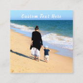 カスタム写真と文字 – 自分のデザイン- 最高のMOM スクエア名刺 (裏面)