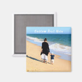 カスタム写真と文字 – 自分のデザイン- 最高のMOM マグネット (正面/裏面)