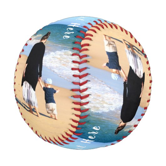 カスタム写真と文字 – 自分のデザイン- 最高のMOM 野球ボール (アングル)