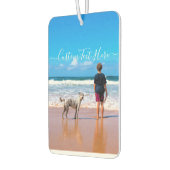 カスタム写真と文字 – 自分のデザイン- My Dog カーエアーフレッシュナー (左)