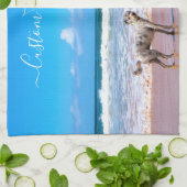 カスタム写真と文字 – 自分のデザイン- My Dog キッチンタオル (折り畳み)