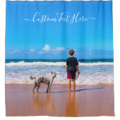 カスタム写真と文字 – 自分のデザイン- My Dog シャワーカーテン (正面)