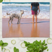 カスタム写真と文字 – 自分のデザイン- My Pet キッチンタオル (折り畳み)