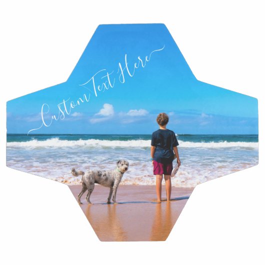 カスタム写真と文字 – 自分のデザイン- My Pet サッカーボール (フラット)