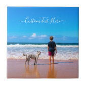 カスタム写真と文字 – 自分のデザイン- My Pet タイル (正面)