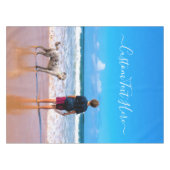 カスタム写真と文字 – 自分のデザイン- My Pet テーブルクロス (正面(横))