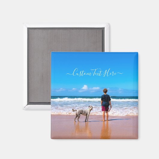 カスタム写真と文字 – 自分のデザイン- My Pet マグネット (正面/裏面)