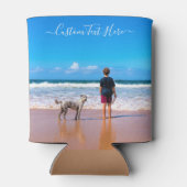 カスタム写真と文字 – 自分のデザイン- My Pet 缶クーラー (裏面)