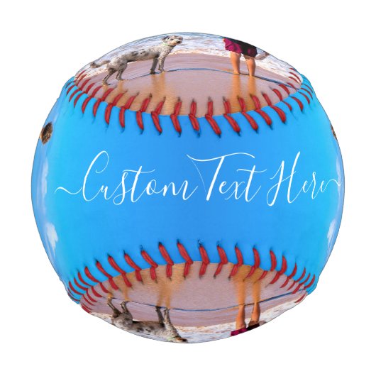 カスタム写真と文字 – 自分のデザイン- My Pet 野球ボール (裏面)