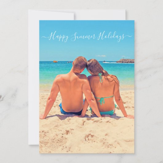 カスタム写真と文字- Happy Summer Holidays (正面)