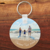 カスタム写真と文字Keychainあなたの写真デザイン キーホルダー (裏面)