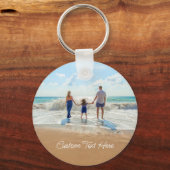 カスタム写真と文字Keychain Your Ownデザイン キーホルダー (正面)