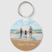カスタム写真と文字Keychain Your Ownデザイン キーホルダー (裏面)
