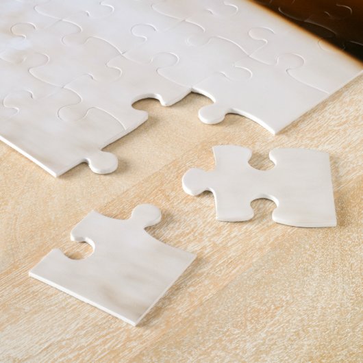 カスタム写真と日付ユニティ結婚式の日 ジグソーパズル (側面)