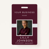 カスタム写真とQRコードプロフェッショナルID バッジ (正面)