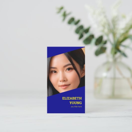 カスタム写真とQR名刺 名刺 (スタンド正面)