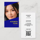 カスタム写真とQR名刺 名刺 (正面/裏面)