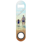 カスタム写真のお気に入りのバー鍵と文字 スピード栓抜き (裏面)